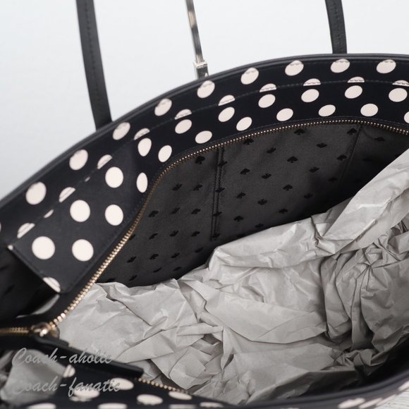 NWT Kate Spade K6844 Shore Street  Margareta Zip Top Tote in Polka Dot - Picture 10 of 10